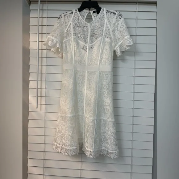 French Connection White Lace Dress